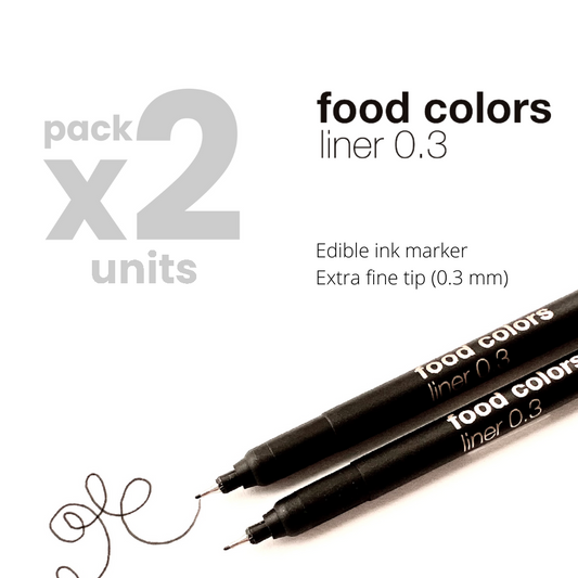 Food Colors Liner Negro AL POR MAYOR